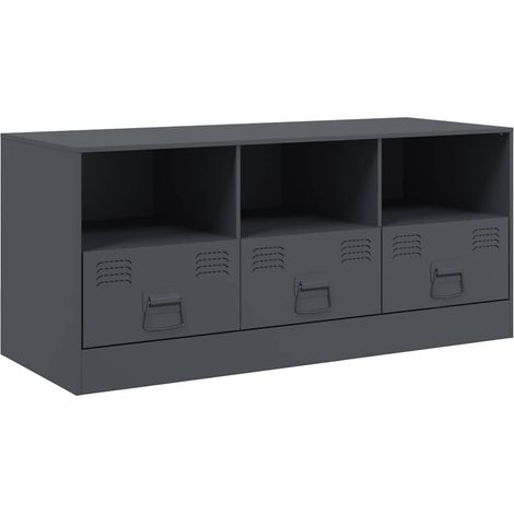 Maison Exclusive - TV-Schrank Anthrazit 99x39x44 cm Stahl