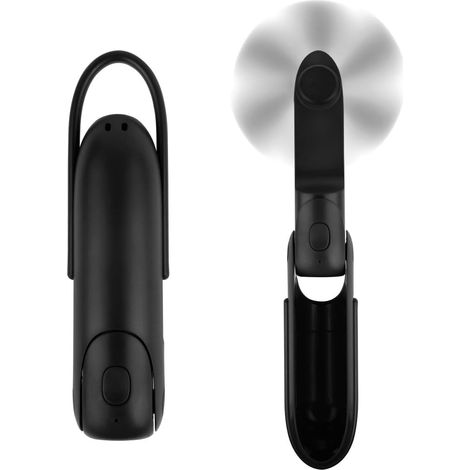 Mini ventilateur portable, 3 vitesses, rechargeable et silencieux [autonomie de 12 à 24 heures], ventilateur USB portable 3 en 1 avec lampe torche intégrée-AquaForge