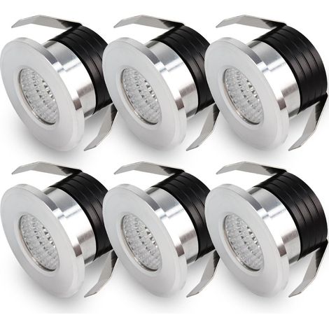 Mini Spots Encastrés Petits Spots 3 W Avec Transformateur Boîtier en Aluminium Spots LED Encastrés Fixes Pour Pièces Vitrées Balcons éclairage de Plafond et Meubles (1/5)