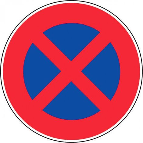 Panneau Défense de s'arreter et stationner - Rigide Ø300mm - 4060330 - Panneau Défense de s'arreter et stationner - Rigide Ø300mm - 4060330