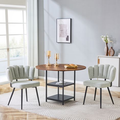 Set 1 Esstisch und 2 Stühle, mit Doppellagigem Stauraum, MDF, Beige (1/5)
