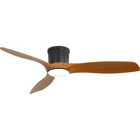 Ventilatore da soffitto, luci a LED, telecomando, motivo a venatura profonda, 35W, 3 (1/2)