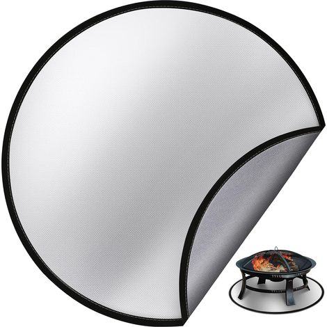Tapis Ignifuge - 120 Cm - Pour Barbecue Brasero Foyer Extérieur - Protection Sol Terrasse Pelouse - 1 Pièce (1/5)