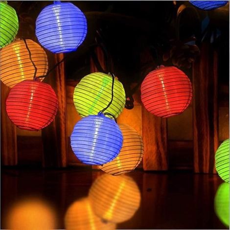 Guirlande lumineuse - - 5.3m - 20LED - Solaire - Multicolore - Étanchéité IP65 (1/4)