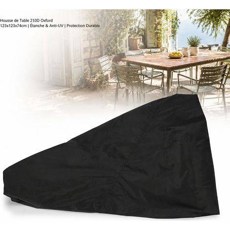 Telo di copertura per tavolo Toivize in tessuto Oxford 210D - Impermeabile e antiruggine - Protezione per mobili da giardino 123x123x74cm (1/4)