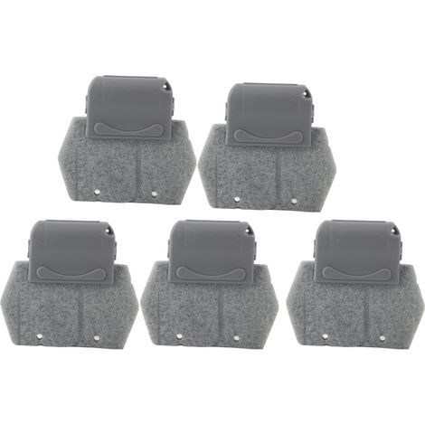 Cepillo extraíble para limpiar ranuras de ventanas y esquinas de puertas, herramienta de limpieza doméstica de color gris.