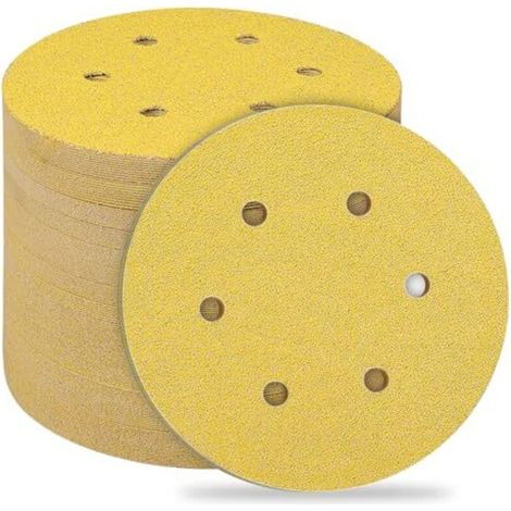 150-mm-Schleifscheiben, 40 Stück, Körnung 40, für Exzenterschleifer, mit Klettverschluss