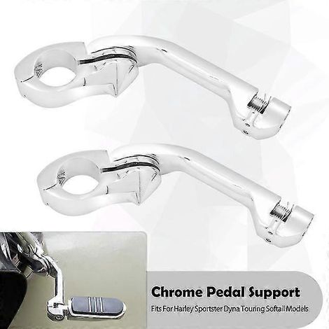 Motorrad-Fußrastenhalterung 32 mm Highway, 1,25 Zoll Motorschutzbügel, Fußrastenklemme für Harley Dyna Sportster XL Touring Softail Glide – Highway-Fußrastenhalterung B (1/5)