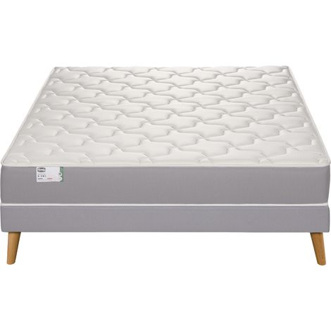 Ens L OPTIMAL 140x200 matelas H22 ressort ensachés, ferme, sommier (1/5)