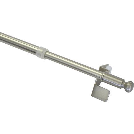 GARDINIA Morsetto di chiusura, Allungabile, Assemblaggio senza viti e forature, Press&Go a sfera, Diametro 8/10 mm, Lunghezza 50-80 cm, Metallo, Effetto acciaio inox (1/5)