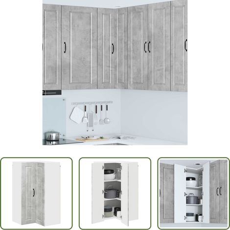 vidaXL Betonfarbe - Küchenschrank mit Tür Beton Grau 57 x 57 x 100 cm Holzwerkstoff (1/5)