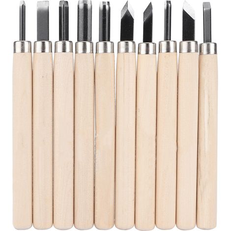 10pcs Wood Carving Knife Set Carpenter Woodworking DIY Craft Hand Tool for Soap Clay Pumpkin (1/5)
