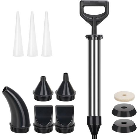 Pistolet à coulis pour mortier, Pompe à mortier en Acier Inoxydable, Pistolet à Joints avec 5 Buses (1/5)