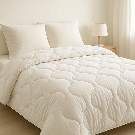 Couette Tempérée - 140x200 cm - Microfibre - Polyester - 300g/m² - Hypoallergénique