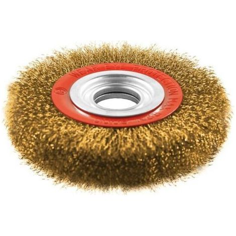 SPAZZOLA IN ACCIAIO 150 MM PER SMERIGLIATRICE MOLA DA BANCO (1/2)