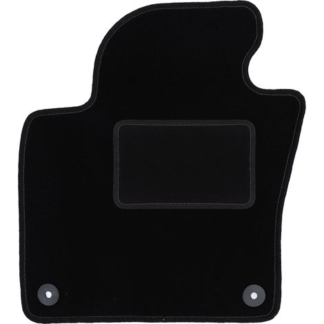 Tapis de sol conducteur en velours noir pour Volkswagen Tiguan I (2007-2015).