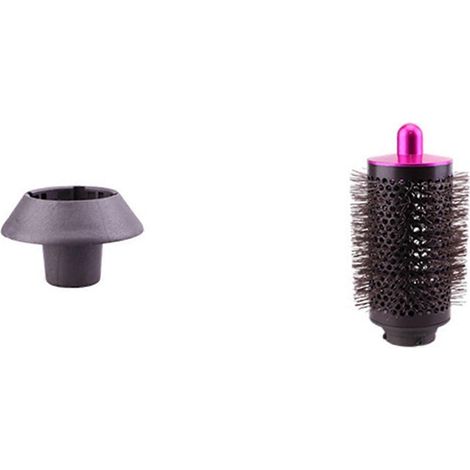 Peigne cylindrique 38 mm pour sèche-cheveux, capuchon vent rose rouge-- (1/5)