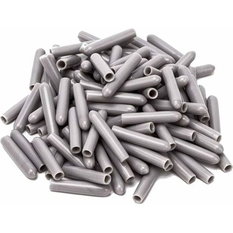 120 tapas para lavavajillas, diámetro interior de 3 mm, cubierta protectora de PVC, cesta para lavavajillas, 325 mm (gris) (1/4)