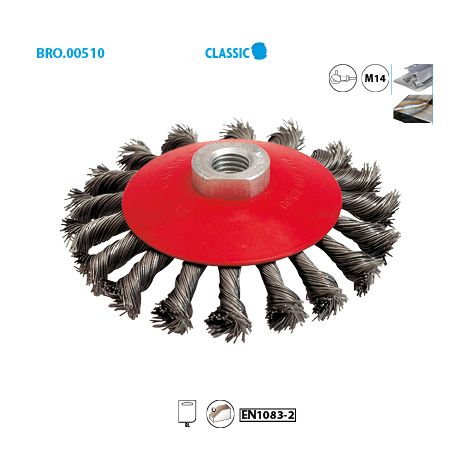 Bürste für Toilettenschüssel mit gedrehtem Stahlseil für Metall Classic ø 100, Seil 0,50, Packung zu 1 (1/2)