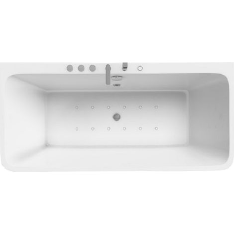 Whirlpool Indoor Spa Badewanne VALLERIE weiss Indoor 170 x 75 cm mit Maassagedüsen