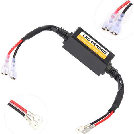 Ej.Life LED-Decoder, LED-Decoder, löst Canbus-Probleme Funkstörungen, 1 Paar H1 / H3 Canbus LED-Scheinwerferdecoder mit Flimmerwiderständen A (1/5)