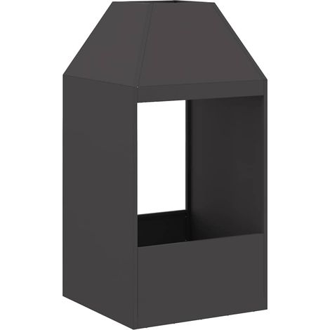 Maison Exclusive - Focolare Nero 50 x 50 x 100 cm Acciaio