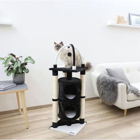 Arbre à chat Kerbl Onyx Noir et Blanc 81507 (1/4)
