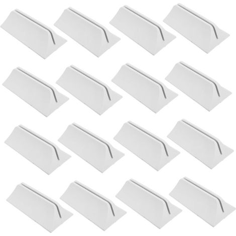 Lot De 16 Séparateurs De Bureau Supports De Cloison Support De Panneau Réglable Pince D'Écran Réglable Base De Panneau De Poste De Travail En Abs Blanc (1/4)