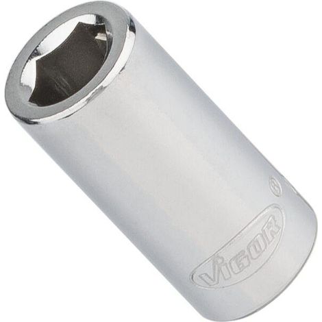 VIGOR Innensechskant-Antrieb 6,3 = 1/4 Zoll Innenvierkant Antrieb 6,3 = 1/4 Zoll Bit-Adapter V3651N ∙ Vierkant hohl 6,3 mm (1/4 Zoll) ∙ Sechskant hohl 6,3 (1/4 Zoll) ∙ Gesamtlänge: 25 mm