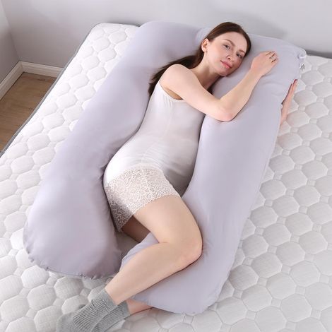 Coussin de grossesse - Coussin de corps / Coussin pour femmes enceintes - 145 x 90 cm-AquaForge (1/4)