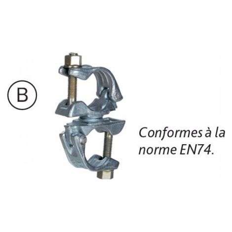 DUARIB - Collier articule - pour échafaudages F3000, F3000 ALU et MULTI 4X - acier forge