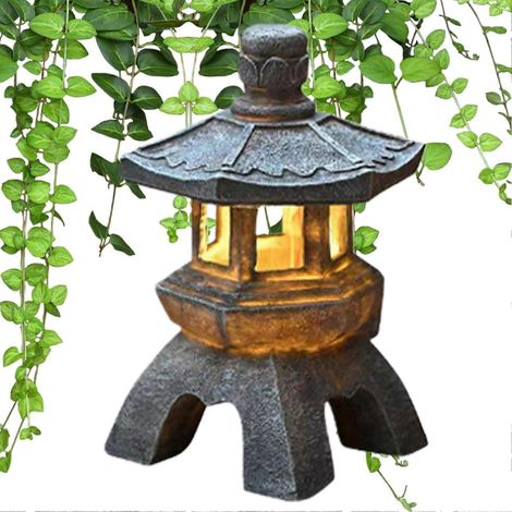 Retro-Steinturm-Beleuchtung, Außenlaterne für Gartenwege, Vintage-Säulenlampe, Kuppellaterne im Palaststil, Veranda-Gartenweg
