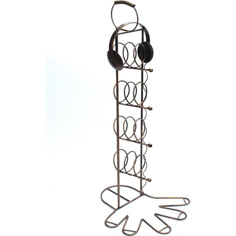 Weinregal 10-0045 Flaschenregal Flaschenhalter aus Metall 93 cm Weinständer Regal