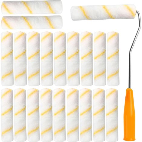 20pcs Rouleau Peinture, Rouleau Peinture mur Intérieur, Rouleaux à Peinture 15cm Petit Rouleau Peinture avec Poignées et Gants en Caoutchouc Mini Rouleau Peinture Rouleau de Peinture Rouleaux Laqueur (1/5)