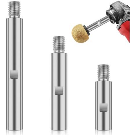 3 Pcs Bielle d'Extension De Meuleuse d'Angle, Meuleuse Rallonge M14, Rallonge de Meuleuse d'Angle 75mm, 100mm, 140mm pour Machines à Polir, Machines à Polir Voitures, Tampons de Polissage