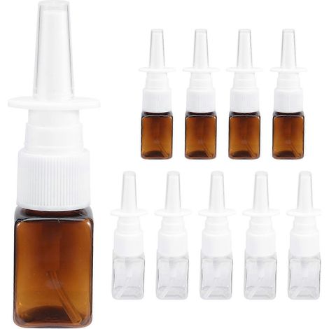 Lot de 10 flacons de pulvérisation nasale vides, rechargeables, de 10 ml.-9x2CM (1/3)