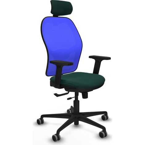 Sedia da ufficio piqueras y crespo Jorquera blu pelle sintetica (1/2)