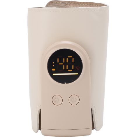 GARRYFIZH Chauffe-biberon sans fil, portable, avec écran LED et couvercle pour lait maternel.
