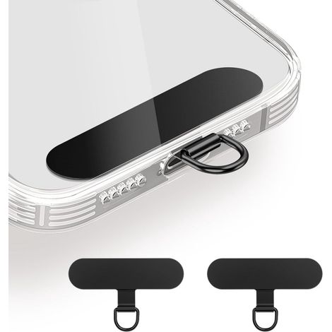 Attache Téléphone - Clip De Fixation Métallique - Pour étui Smartphone - Acier Inoxydable Ultrafin - Lot De 2 (1/5)