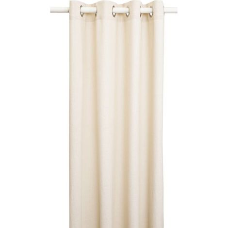 Rideau à illets 135x250 cm en coton beige - SIMPLY