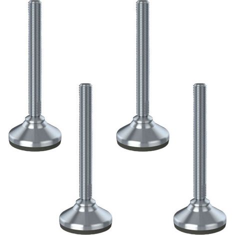 Baustellenmaterial rostfreier Nivellierfuß 16x150x65mm und anti-vibrations Pad 900 kg-Set 4