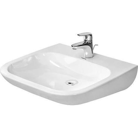 Duravit D-Code - Lavabo Med, 600x555 mm, avec 1 trou, blanc alpin 23136000002 (1/3)