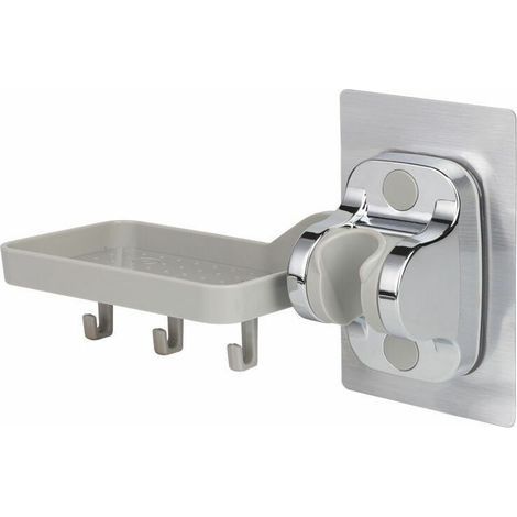 Handbrausehalterung, bohrfreie Duschkopfhalterung, starker Klebstoff, verstellbarer Winkel, multifunktional, 1 Stück (1/5)