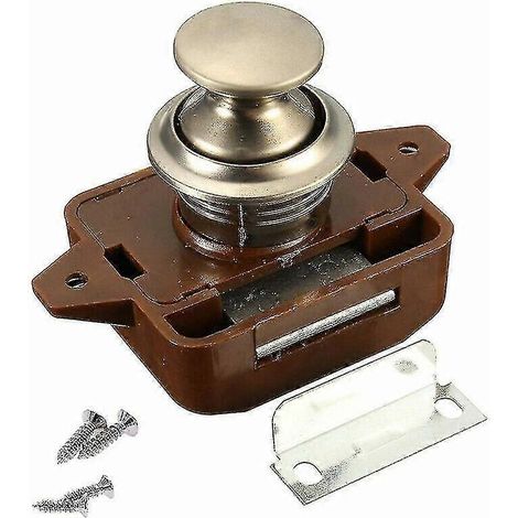 Verrou à bouton-poussoir pour porte de placard, camping-car, caravane (1/5)