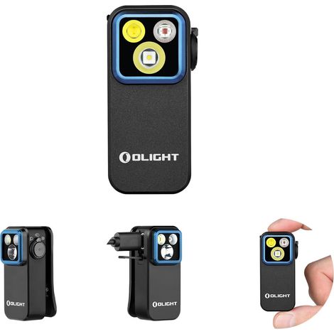 Ansteckbare Taschenlampe, 3 Lichtquellen, 5 Modi, 500 lm, 120 m maximale Leistung, Mini-Taschenlampe, langlebig, 144 Stunden, EDC Typ C, wiederaufladbar, kleine Taschenlampe, IPX6 für Notbeleuchtung [