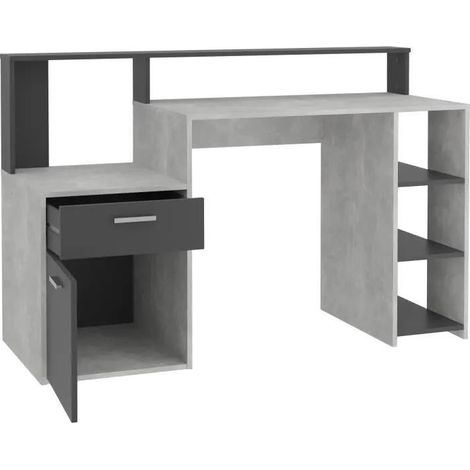 Bureau BOLTON grau Beton Anthrazit 138,5 x 91,6 cm