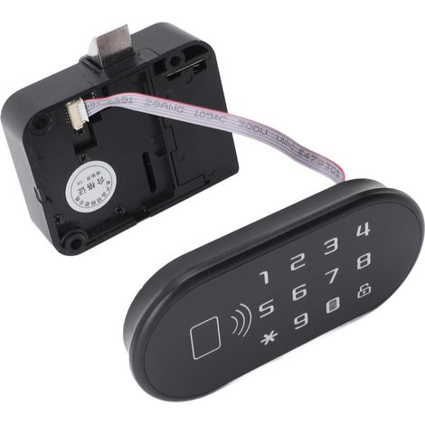 Serrure d'armoire intelligente, 100 codes, serrure biométrique par mot de passe avec USB pour porte, tiroir, armoire, (1/4)