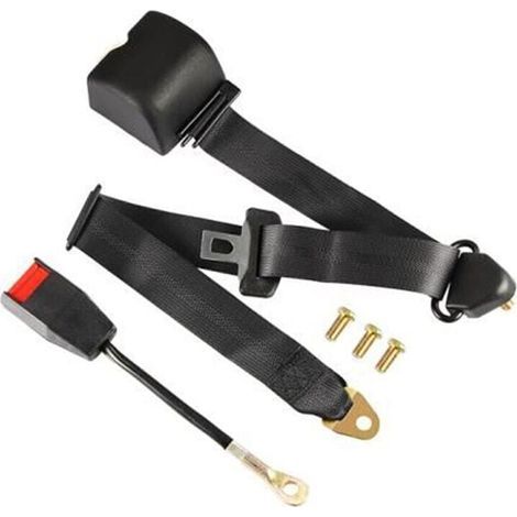 Ceinture de sécurité réglable 3 points – Sangle en polyester durable – Longueur maximale 2.8m – Verrouillage automatique pour conducteur et passager (1/3)