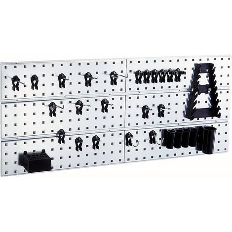 raaco 109642 Werkzeughaken Lochpaneel x 2 + 28 Clips (B x H x T) 1040 x 440 x 11 mm 1 St. (1/4)