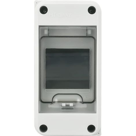 Coffret Electrique Etanche Exterieur IP65, 3 Modules, ABS de Surface en Plastique, Boite de Boitier Etanche Electrique Exterieur, Armoire de Contrôle, Coffret Modulaire Boitier de Jonction (3 Way) (1/5)